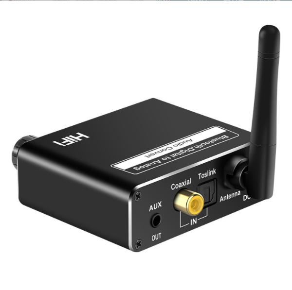 3IN1 Bluetooth Receiver Digital to Analog Speaker to Wireless Projector Multi-Device to Bluetooth Receiver (Black)