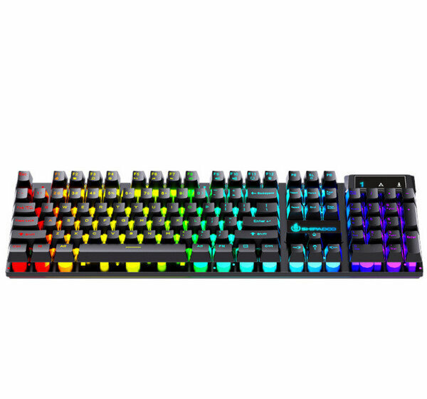 Wired Illuminated Keyboard and Mouse Combo - K500 - Word Translucent Black Keyboard