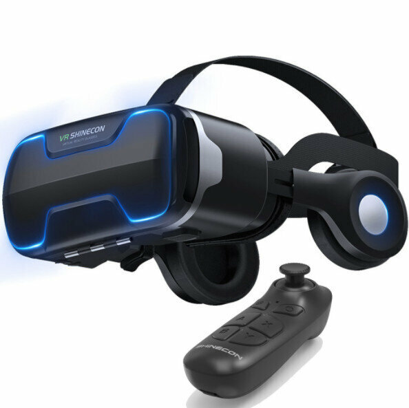 激抵千幻vr眼鏡shinecon G02ED耳機版護眼360全景glasses手機VR眼鏡（G02ED+B03手柄）