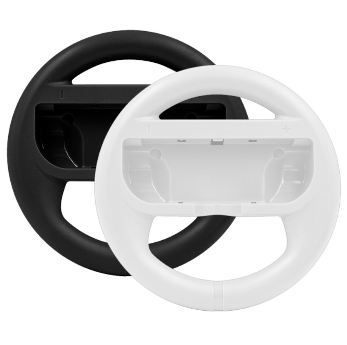 Nintendo switch racing OLED left and right handle steering wheel (black and white pair)