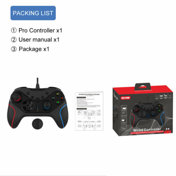 switch wireless wired controller S818 PCsteam/iOS/Android Genshin Impact Cloud Game (S818W Wired Version)
