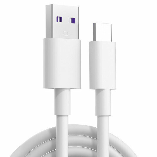 5A Super Fast Charging Data Cable, Mobile Phone Charging Cable (Android 1 Meter [Trapezoidal Interface] White)