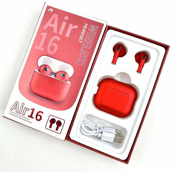 熱賣Air16無線藍牙耳機顏色【鮮紅色】