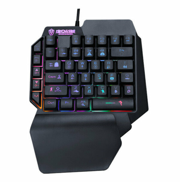 One-handed keyboard artifact-F6 cap-eating one-handed keyboard