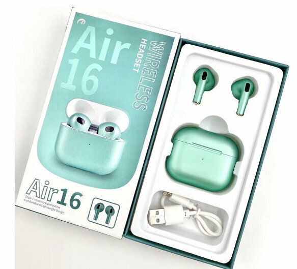 新款Air16無線藍牙耳機顏色【薄荷綠】