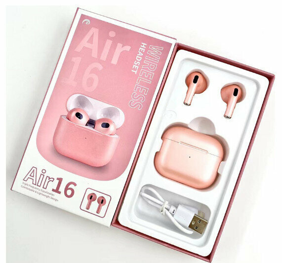 新款Air16無線藍牙耳機顏色【粉紅色】
