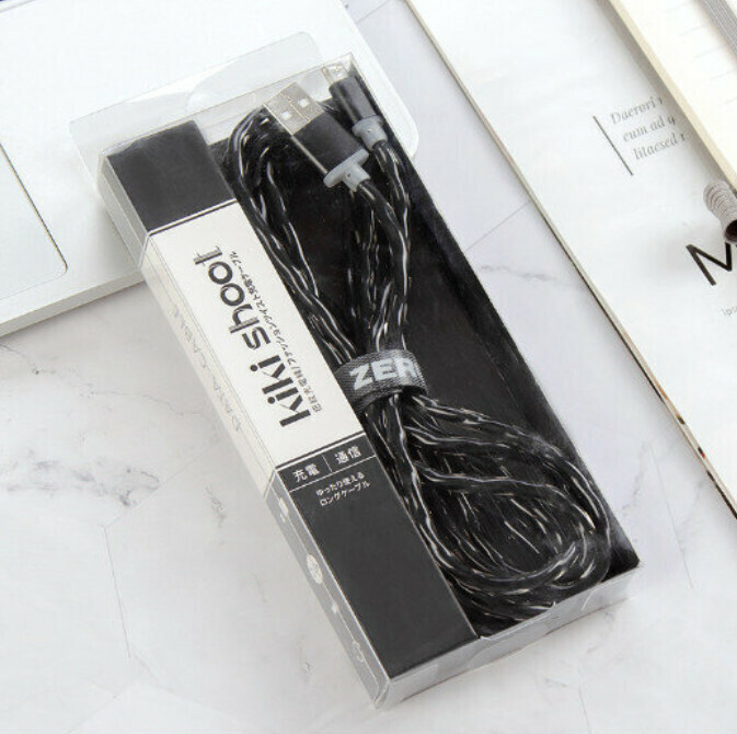 2m data cable for android android extended 2A boxed charging cable colorful twisted crystal charging cable (SD-214 (Android) black)