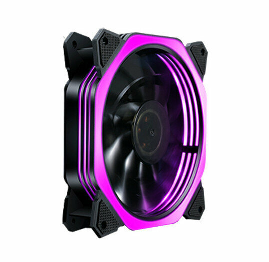 熱推電腦機箱風扇 發光機箱風扇(魔方極光粉紫燈)