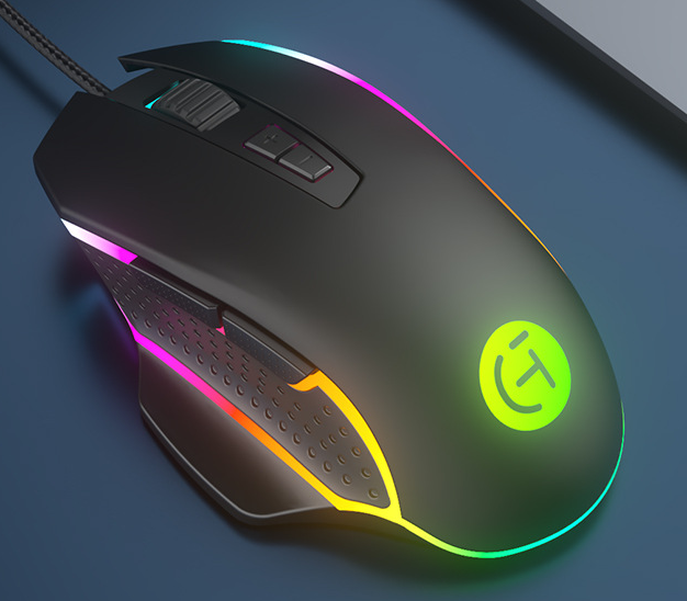 New V47 Wired Mouse (7D Keys Colorful Glow)