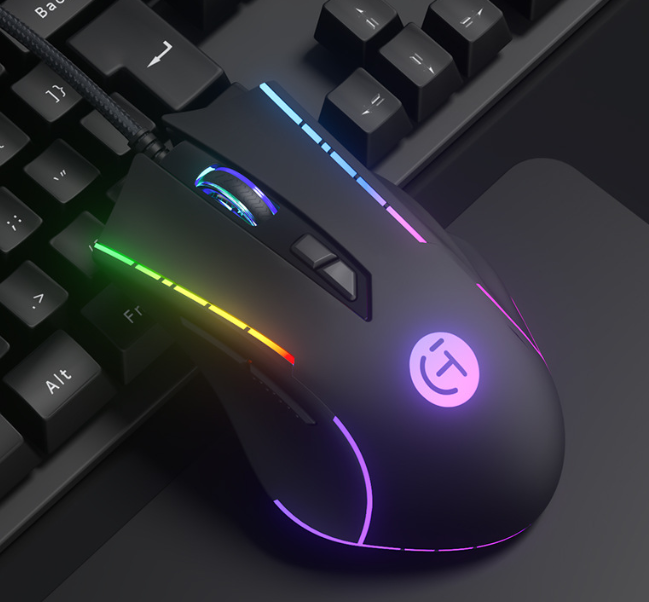 New V63 Wired Mouse (7D Button RGB Lighting Effect)