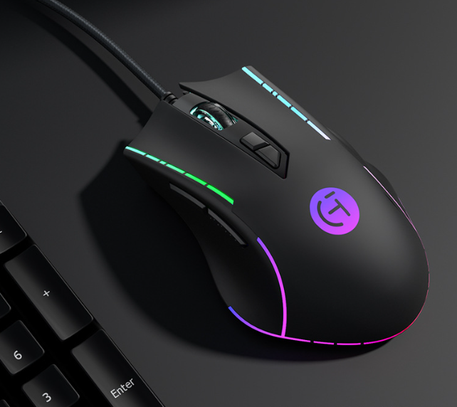 New V63 Wired Mouse (7D Button Colorful Lighting Effect)