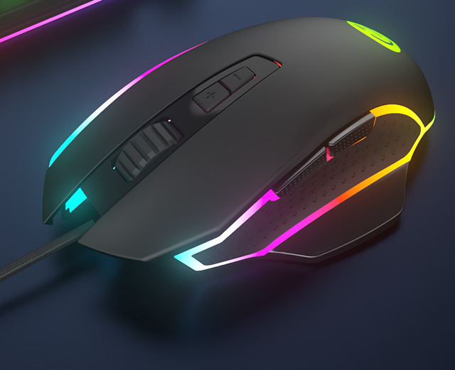 New V47 Wired Mouse (7D Button RGB Illumination )