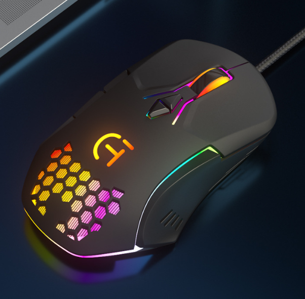 New V68 Wired Mouse (7D Button RGB Lighting Effect)