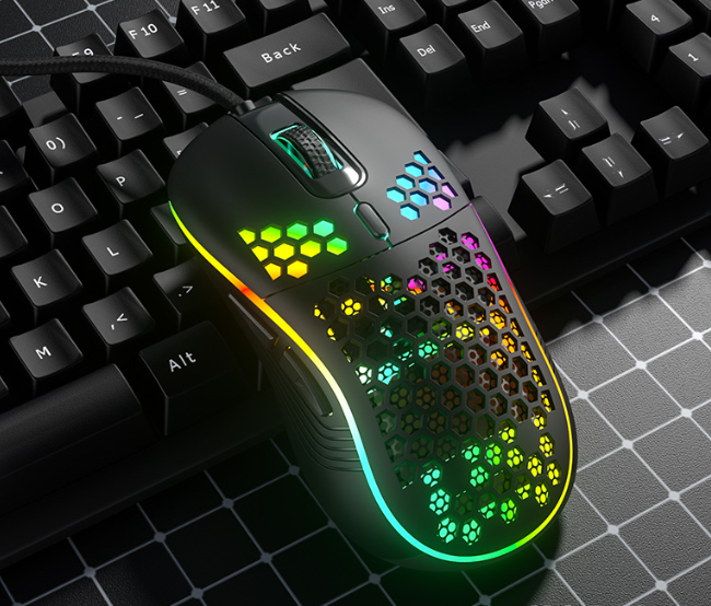 New V88 Wired Mouse (7D Buttons Colorful Lighting Effect)