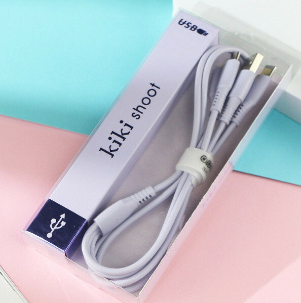 1-in-3 data cable for Apple Android Type-C 1M 3-in-1 charging cable (blue)