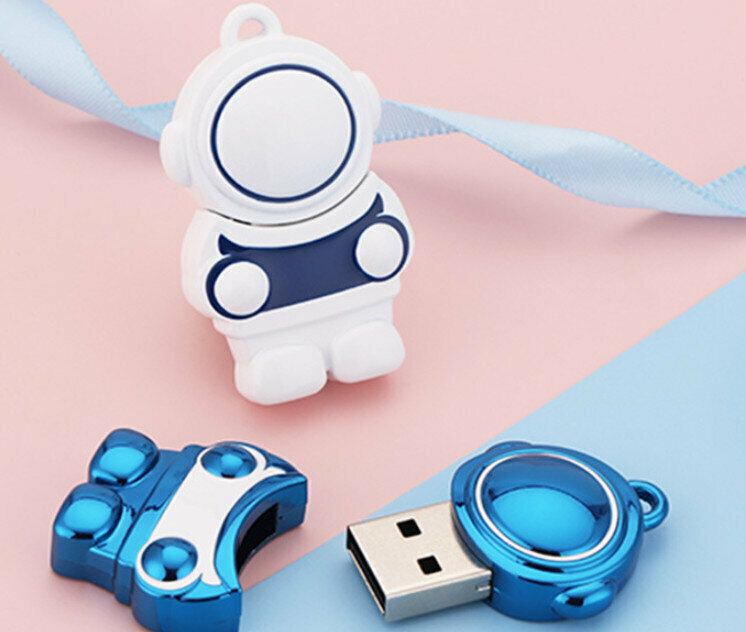 [2 pieces of 16GB] couple astronaut USB flash drive [contact customer service to confirm the color after placing an order]
