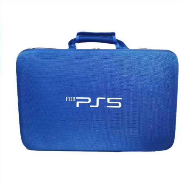 新款EVA PS5主機收納包 PS5主機配件收納包 PS5便攜收納包（新款PS5硬盒藍色）