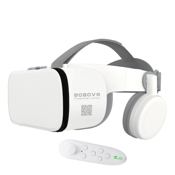 新款藍牙無線耳機VR眼鏡一體頭盔(英文白+Y1白)