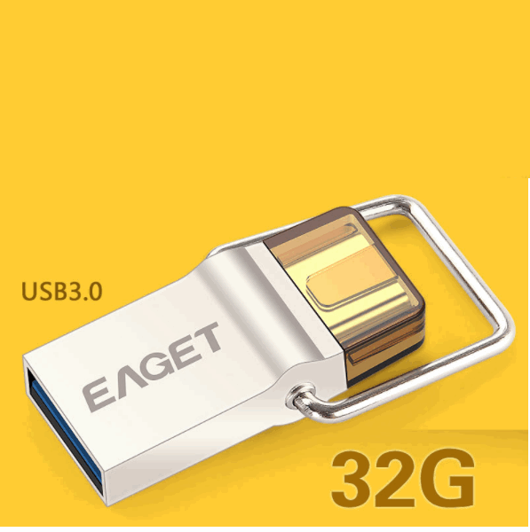 TYPE-C Mobile Phone Car USB3.0 U Disk (Silver Gray 32GB)