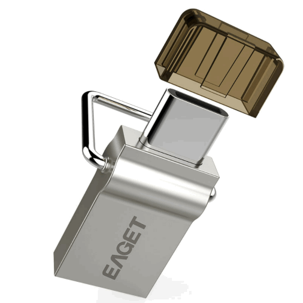 TYPE-C Mobile Phone Car USB3.0 U Disk (Silver Gray 64GB)