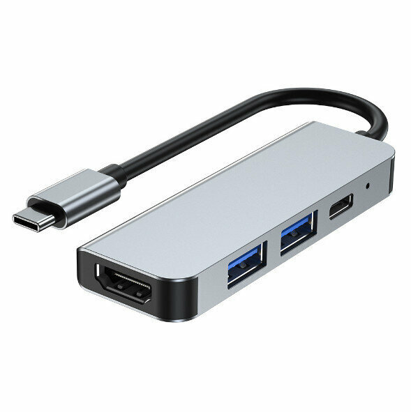 熱賣usb-c 擴展塢4K 3.0 集線器 hub筆記本電腦（四合一 type-c轉高清+usb*2+PD）