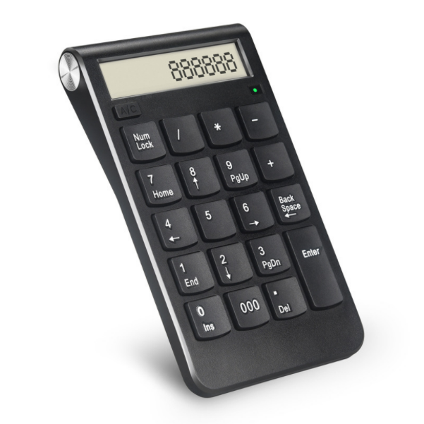 Display: Wireless numeric keypad with computer function charging (black)