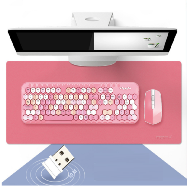 Computer Keyboard Set (Honey Plus Pink Melange)