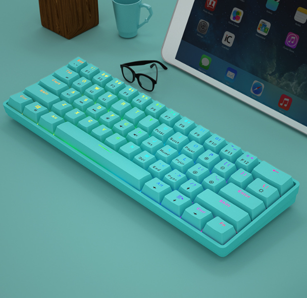Electrostatic luminous bluetooth mechanical keyboard (crack K28 blue blue-switch blue-blue-blue-blue-blue