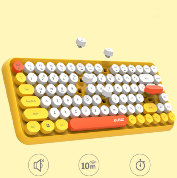 Gaming Wireless Keyboard (Lemon Yellow - Bluetooth Version)