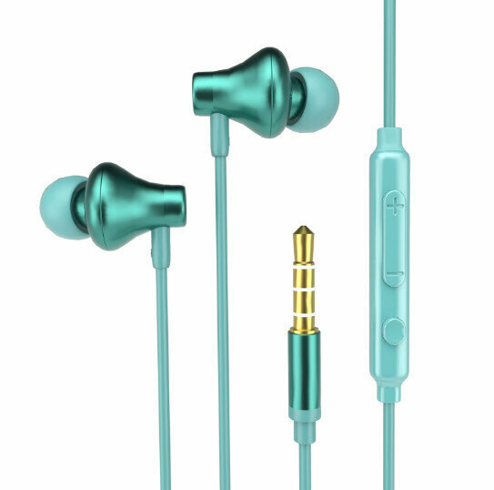 Subwoofer Mobile Phone Earbuds In-Ear Headphones (Blue Headphones)