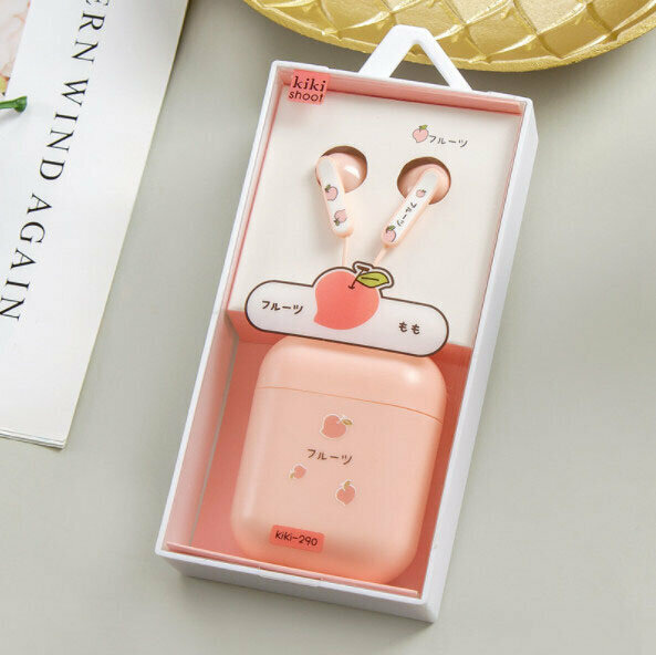 In-Ear Wired Phone Headset Earbuds (Pink)