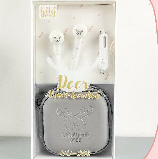 In-ear mobile phone in-line headphones (gray)