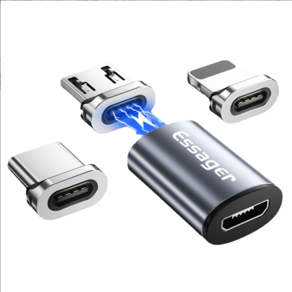 3-in-1 Mini Micro/type-c Adapter (Silver Gray)