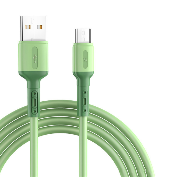 Liquid silicone data cable [Android interface Android-1.5m (green)