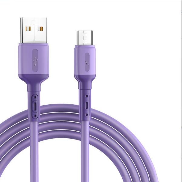 Liquid silicone data cable [TYPE-C interface - 1.5m (purple)]