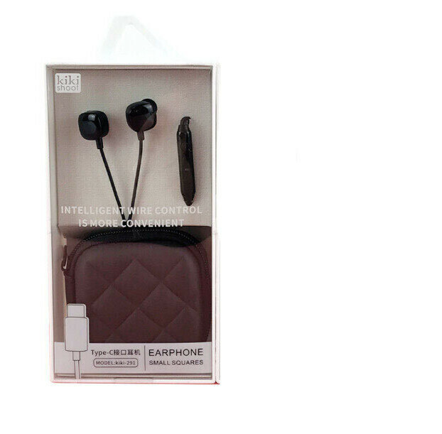 In-ear TYPE-C mobile phone remote tuning headphones (black)