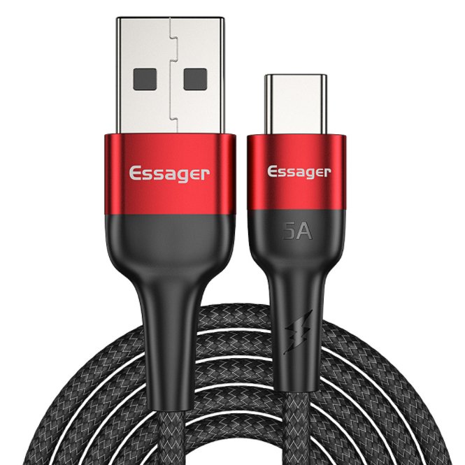 5A Super Fast Charging Data Cable, 2 meters long (red)