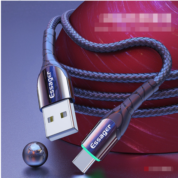 type-c data cable 3a fast charging cable (navy blue 2M)
