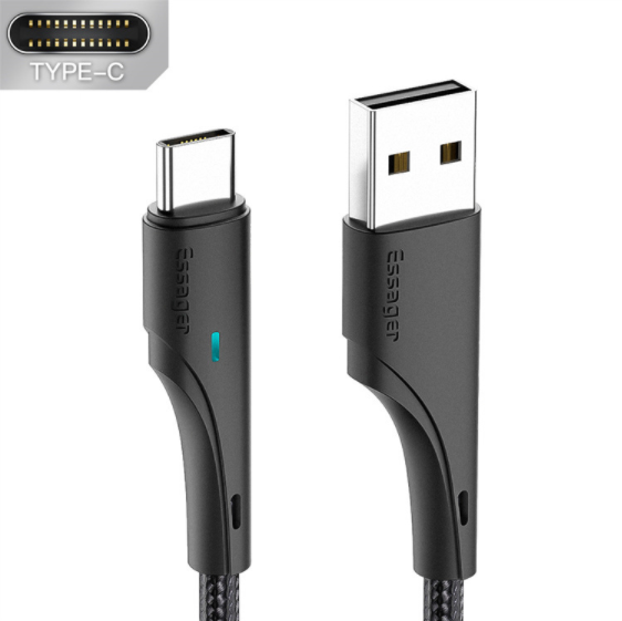 熱賣3a快充數據線適用於type-c（黑色0.25M）