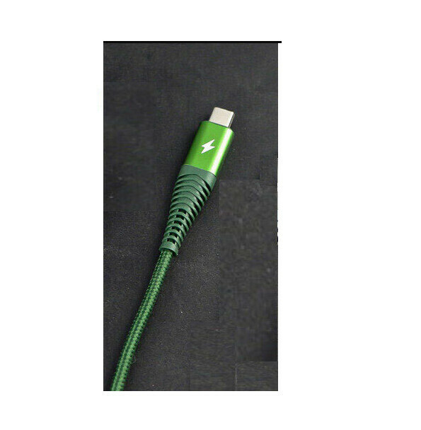 type-c 2m Braided Charging Cable (SD-195TYPE-C-Green)