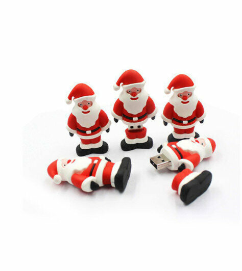 【128GB】Cute cartoon USB flash drive color Santa Claus