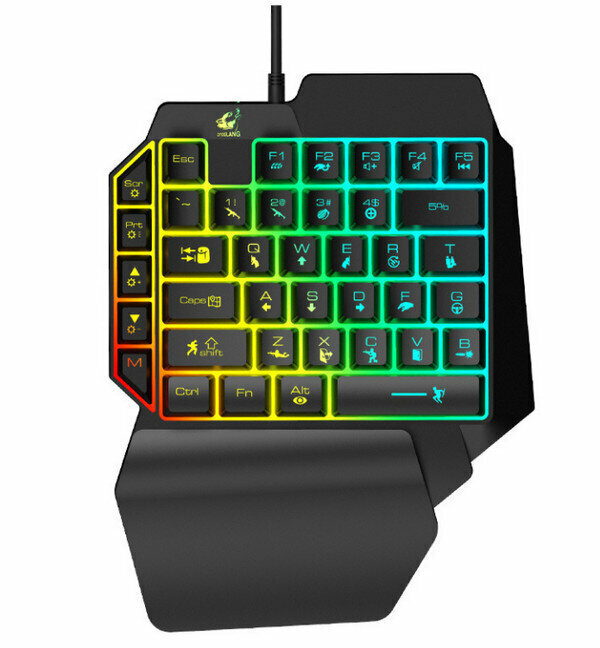 Left Hand One-Handed Gaming Keyboard - K15 Gaming Keycap Edition