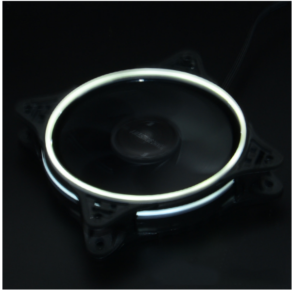 Case Fan 12CM Fine Aperture Eclipse RGB Computer Cooling Fan (White)