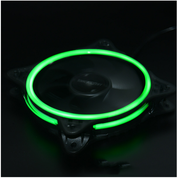 CASE FAN 12CM FINE APERTURE ECLIPSE RGB COMPUTER COOLING FAN (GREEN)