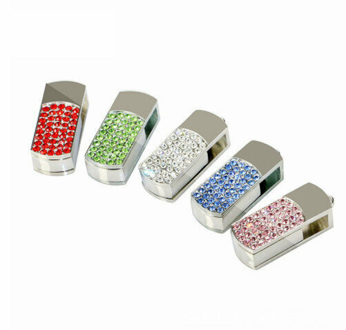 [2 pieces of 8GB] crystal starry rotating U disk [contact customer service to confirm the color after placing an order]