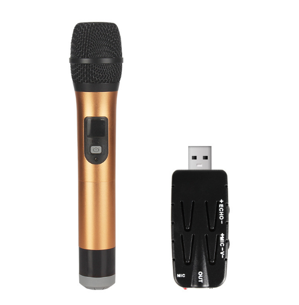 Professional wireless microphone USB3.0 - metal gold single microphone
