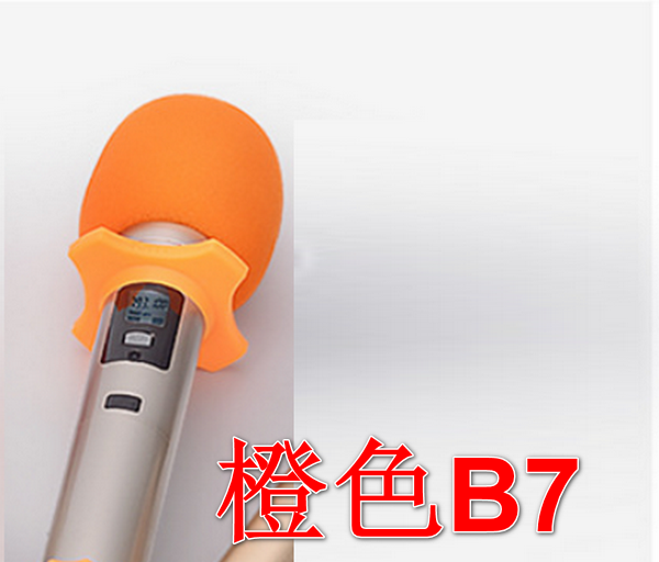 【6pcs】High-density thickened microphone sponge sleeve/microphone windshield - orange B7