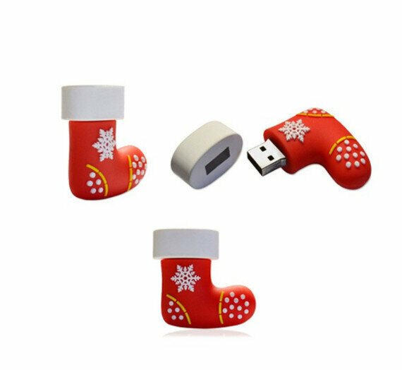 [2 pieces of 8GB] red Christmas stockings USB flash drive [contact customer service to confirm the color after placing an order]