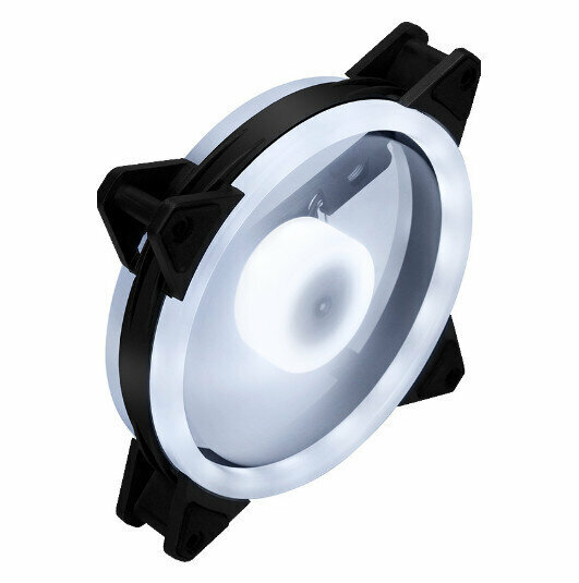 Desktop case illuminated fan fan radiator (dual aperture inner and outer illuminated (white light) small 3pin + large quad P interface)