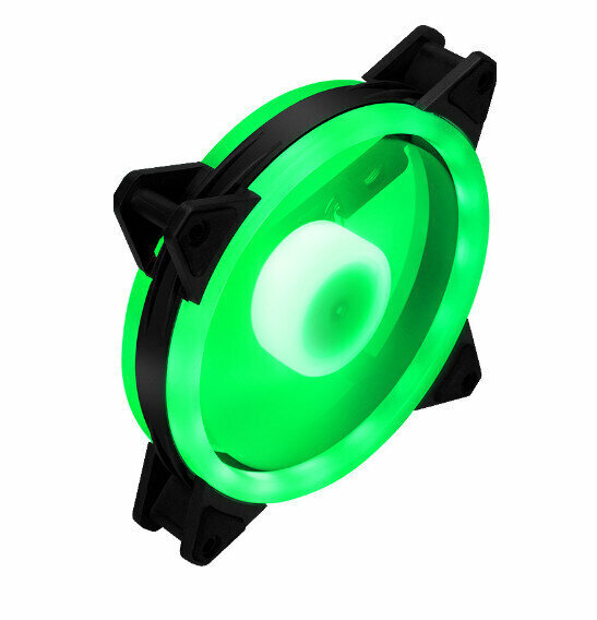 Desktop case illuminated fan fan radiator (dual aperture inner and outer illuminated (glacier green) small 3pin + large quad P interface)